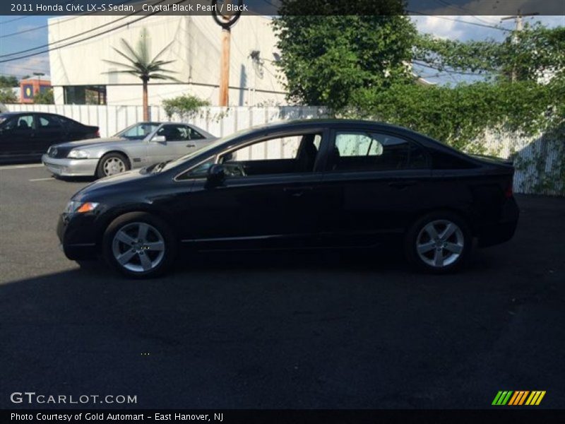 Crystal Black Pearl / Black 2011 Honda Civic LX-S Sedan