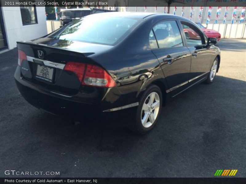 Crystal Black Pearl / Black 2011 Honda Civic LX-S Sedan