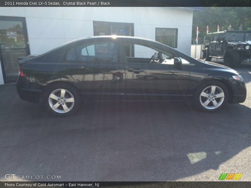 Crystal Black Pearl / Black 2011 Honda Civic LX-S Sedan