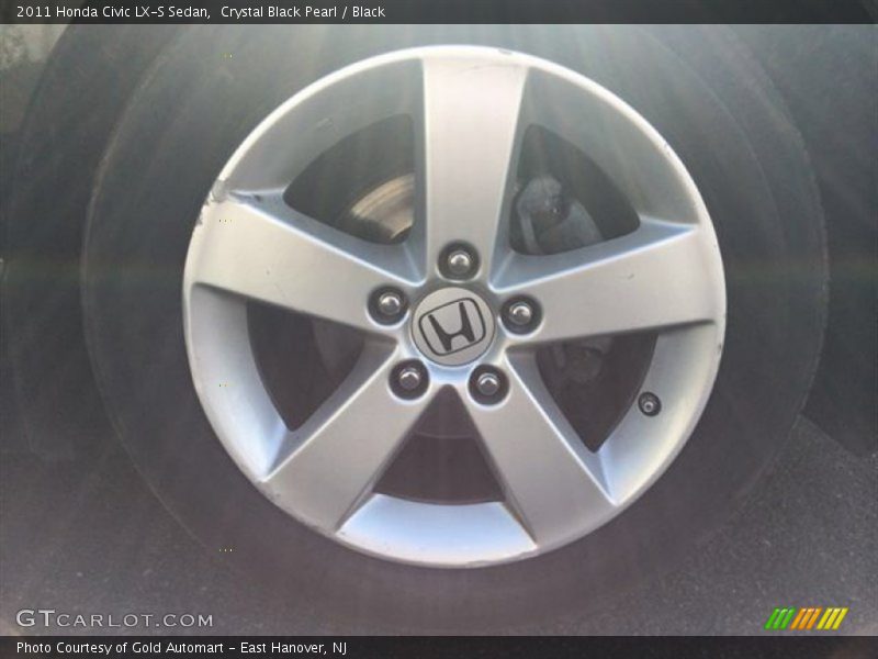 Crystal Black Pearl / Black 2011 Honda Civic LX-S Sedan