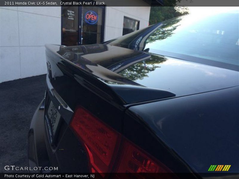 Crystal Black Pearl / Black 2011 Honda Civic LX-S Sedan