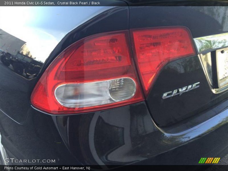 Crystal Black Pearl / Black 2011 Honda Civic LX-S Sedan