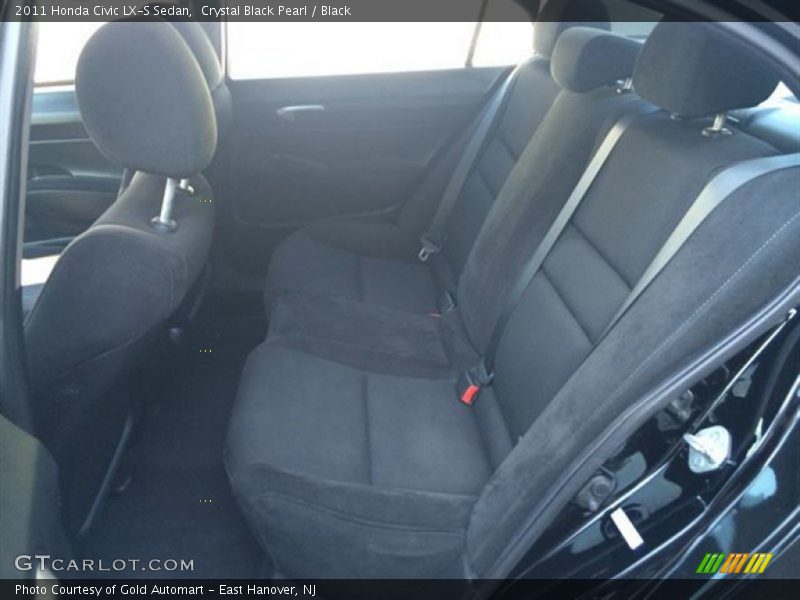 Crystal Black Pearl / Black 2011 Honda Civic LX-S Sedan