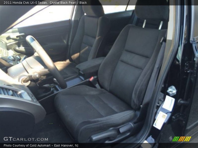 Crystal Black Pearl / Black 2011 Honda Civic LX-S Sedan
