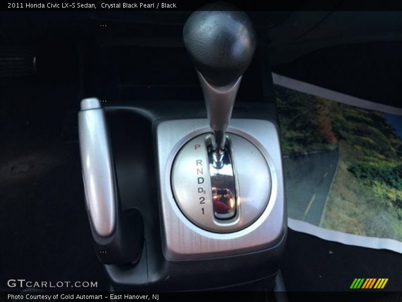 Crystal Black Pearl / Black 2011 Honda Civic LX-S Sedan