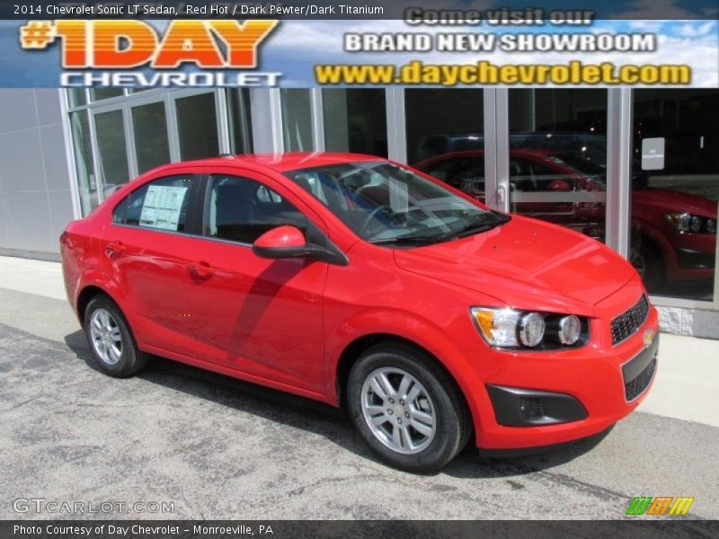 Red Hot / Dark Pewter/Dark Titanium 2014 Chevrolet Sonic LT Sedan