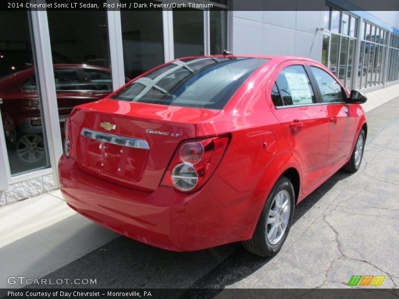 Red Hot / Dark Pewter/Dark Titanium 2014 Chevrolet Sonic LT Sedan