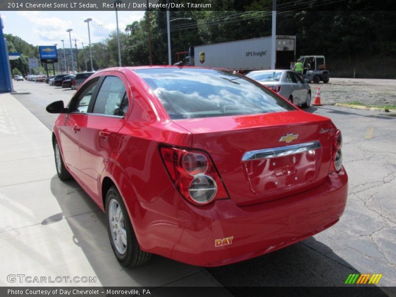 Red Hot / Dark Pewter/Dark Titanium 2014 Chevrolet Sonic LT Sedan