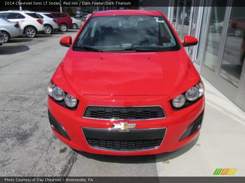 Red Hot / Dark Pewter/Dark Titanium 2014 Chevrolet Sonic LT Sedan