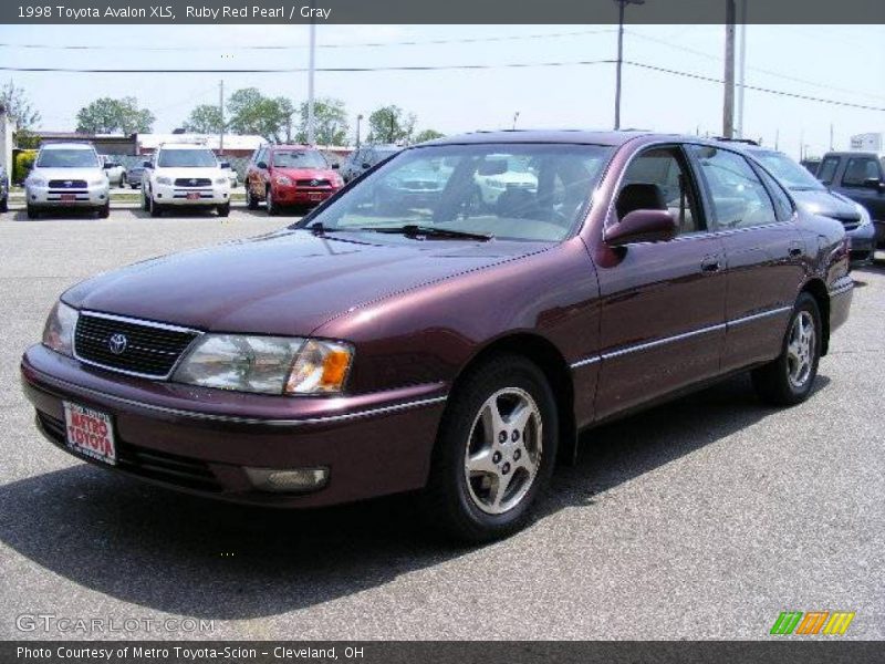 Ruby Red Pearl / Gray 1998 Toyota Avalon XLS