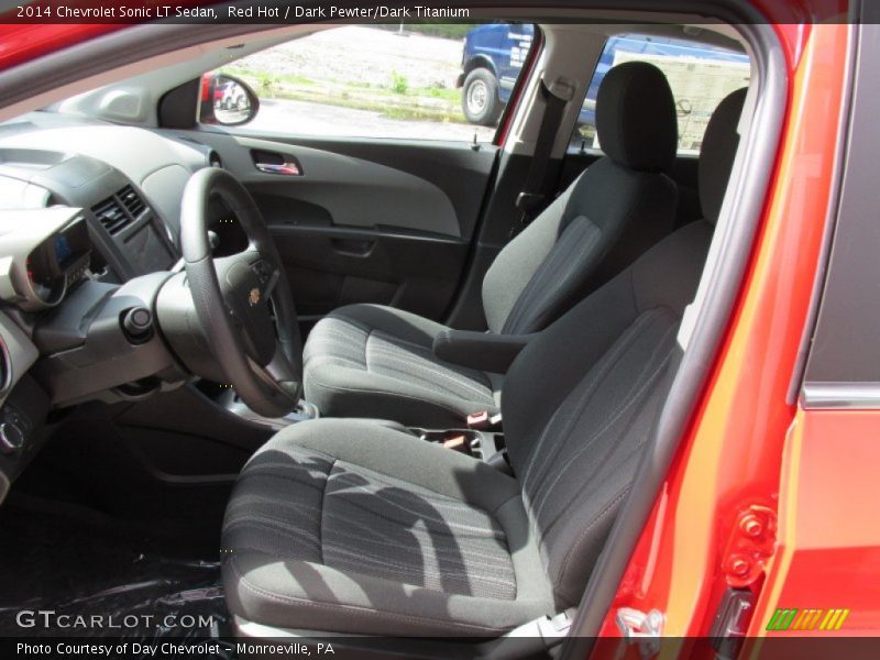 Red Hot / Dark Pewter/Dark Titanium 2014 Chevrolet Sonic LT Sedan