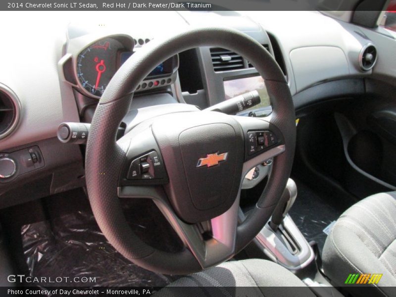 Red Hot / Dark Pewter/Dark Titanium 2014 Chevrolet Sonic LT Sedan