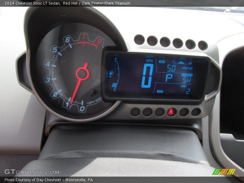 Red Hot / Dark Pewter/Dark Titanium 2014 Chevrolet Sonic LT Sedan