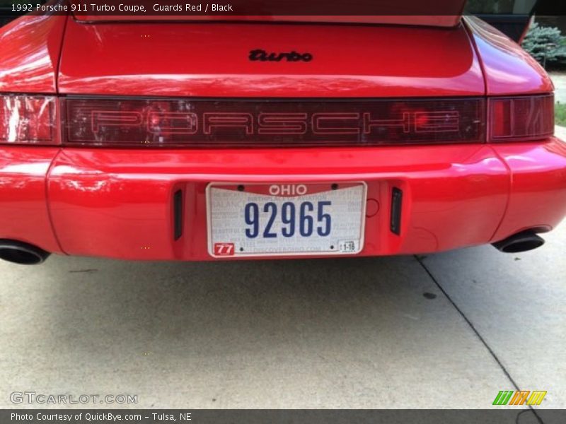 Guards Red / Black 1992 Porsche 911 Turbo Coupe