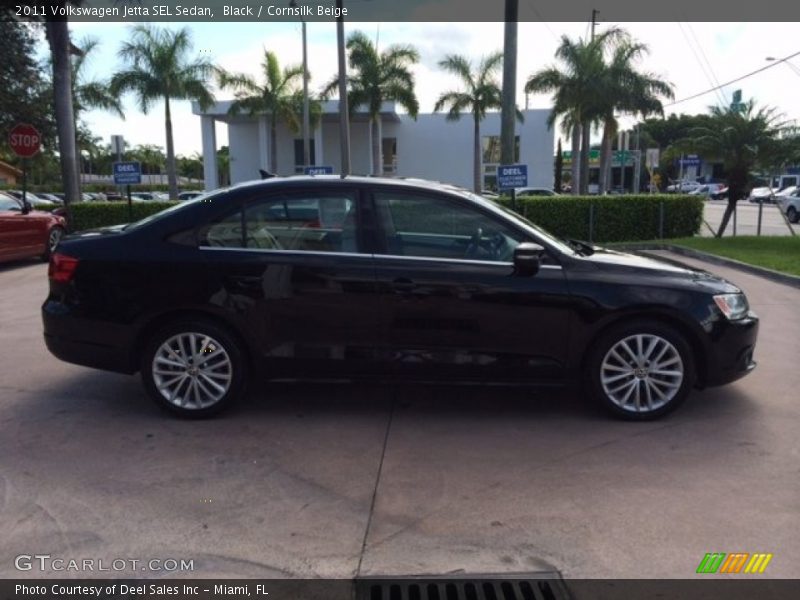 Black / Cornsilk Beige 2011 Volkswagen Jetta SEL Sedan