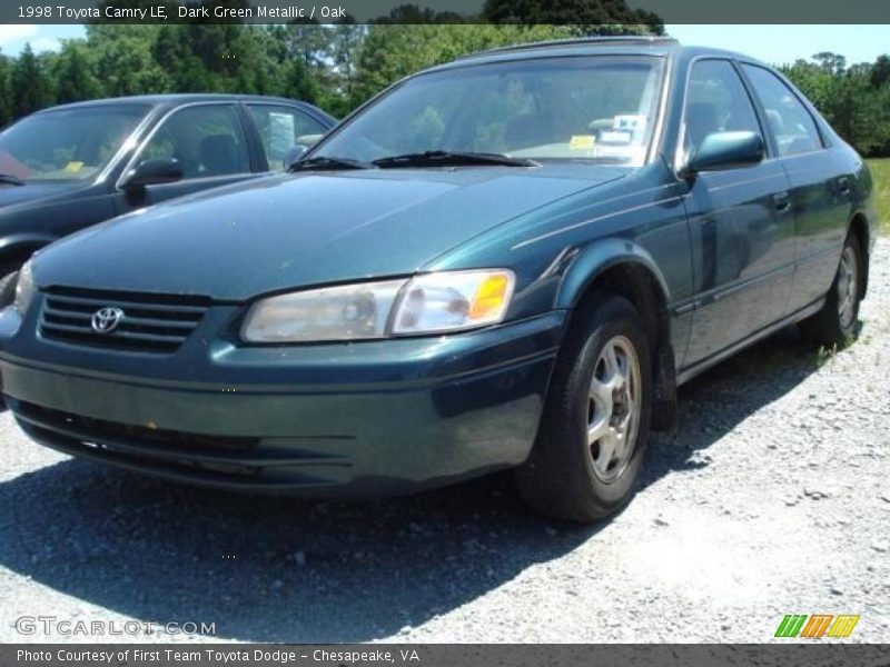 Dark Green Metallic / Oak 1998 Toyota Camry LE