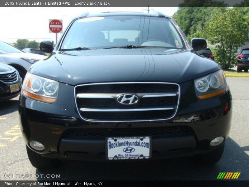 Ebony Black / Black 2009 Hyundai Santa Fe Limited 4WD