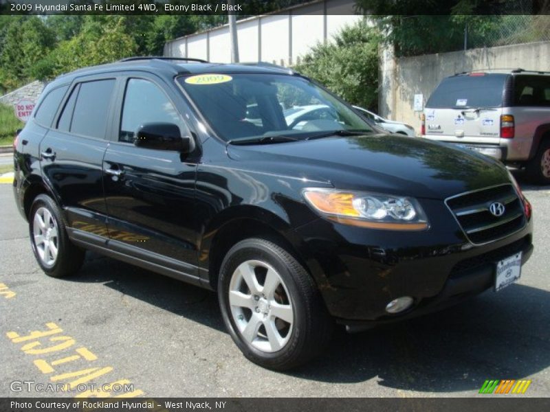 Ebony Black / Black 2009 Hyundai Santa Fe Limited 4WD