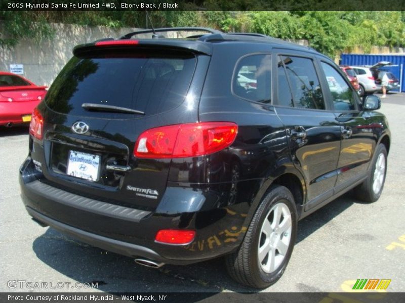 Ebony Black / Black 2009 Hyundai Santa Fe Limited 4WD