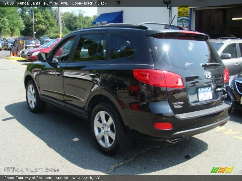 Ebony Black / Black 2009 Hyundai Santa Fe Limited 4WD
