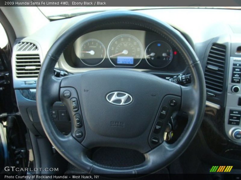 Ebony Black / Black 2009 Hyundai Santa Fe Limited 4WD