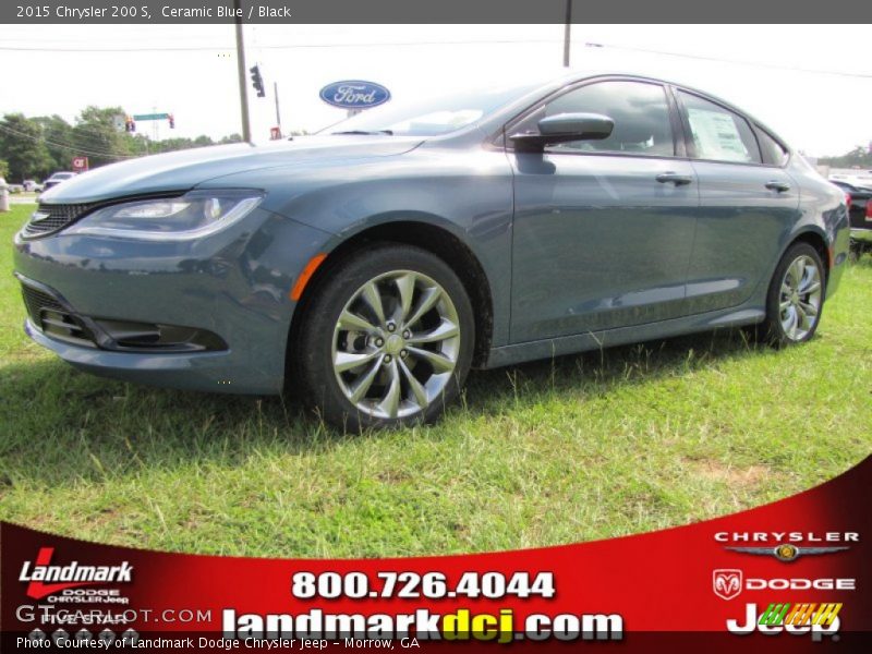 Ceramic Blue / Black 2015 Chrysler 200 S