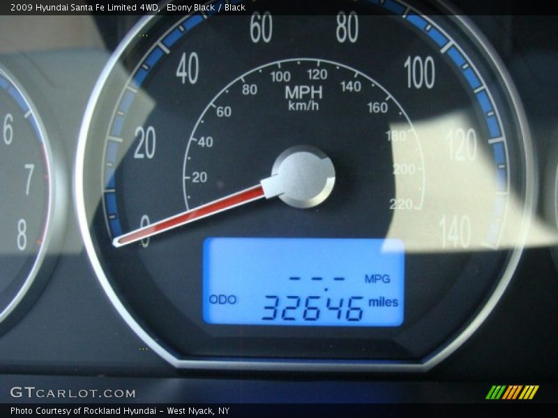 Ebony Black / Black 2009 Hyundai Santa Fe Limited 4WD
