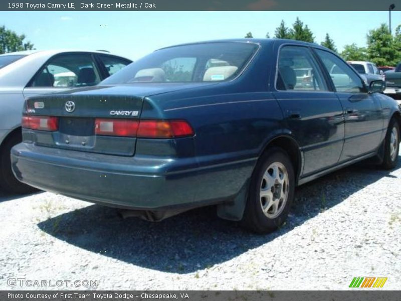Dark Green Metallic / Oak 1998 Toyota Camry LE