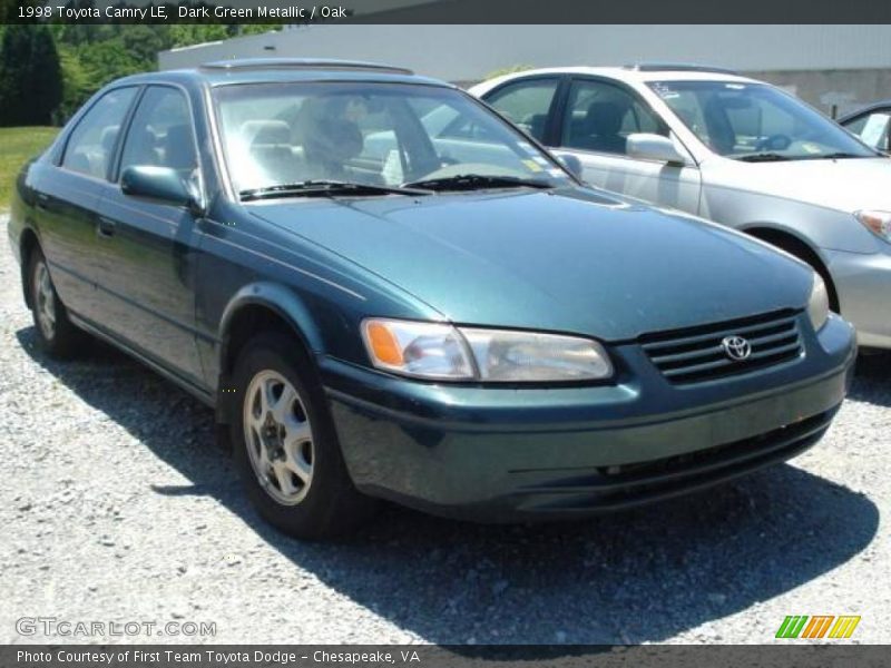 Dark Green Metallic / Oak 1998 Toyota Camry LE