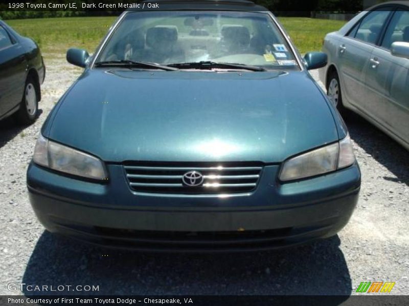 Dark Green Metallic / Oak 1998 Toyota Camry LE