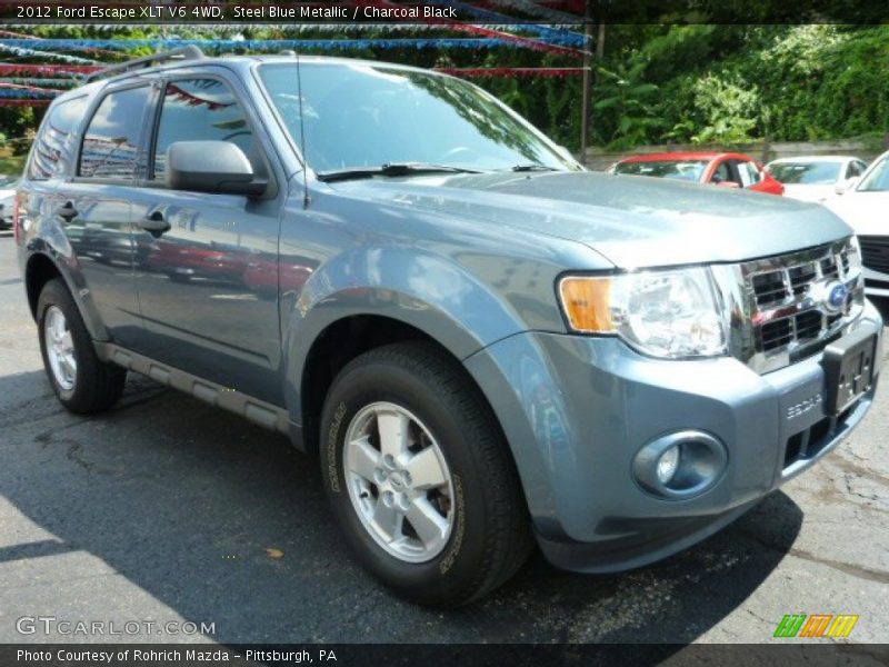 Steel Blue Metallic / Charcoal Black 2012 Ford Escape XLT V6 4WD