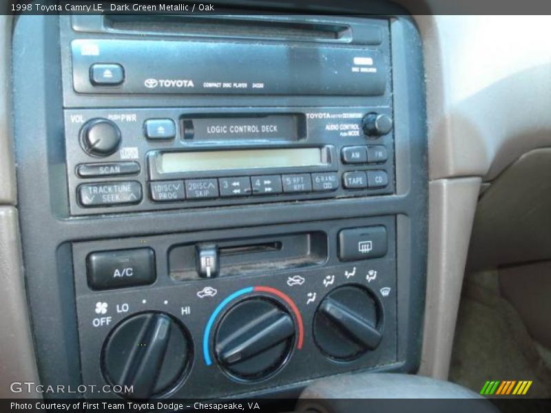 Dark Green Metallic / Oak 1998 Toyota Camry LE