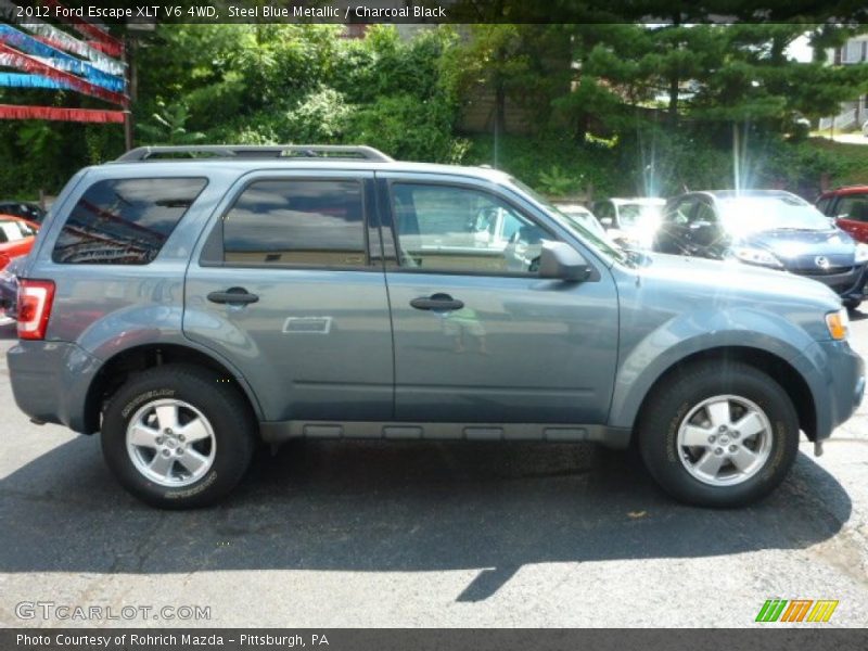 Steel Blue Metallic / Charcoal Black 2012 Ford Escape XLT V6 4WD