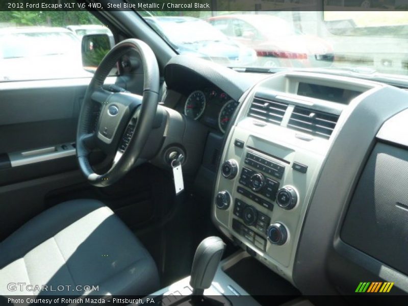 Steel Blue Metallic / Charcoal Black 2012 Ford Escape XLT V6 4WD