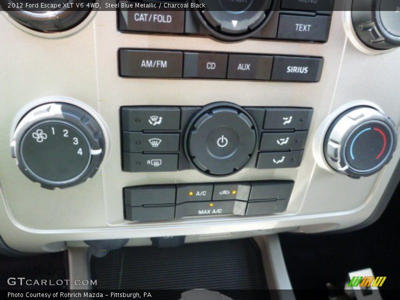 Steel Blue Metallic / Charcoal Black 2012 Ford Escape XLT V6 4WD