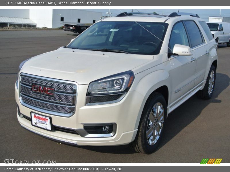 White Diamond Tricoat / Ebony 2015 GMC Acadia Denali AWD