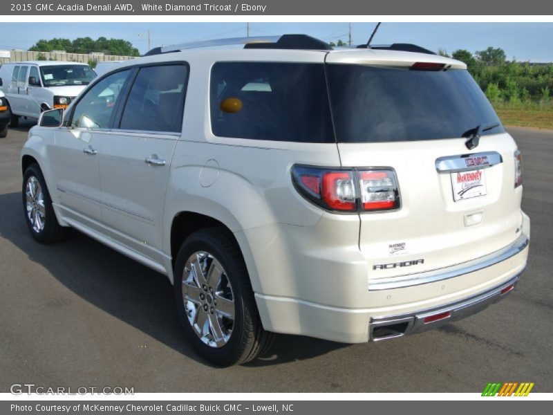 White Diamond Tricoat / Ebony 2015 GMC Acadia Denali AWD
