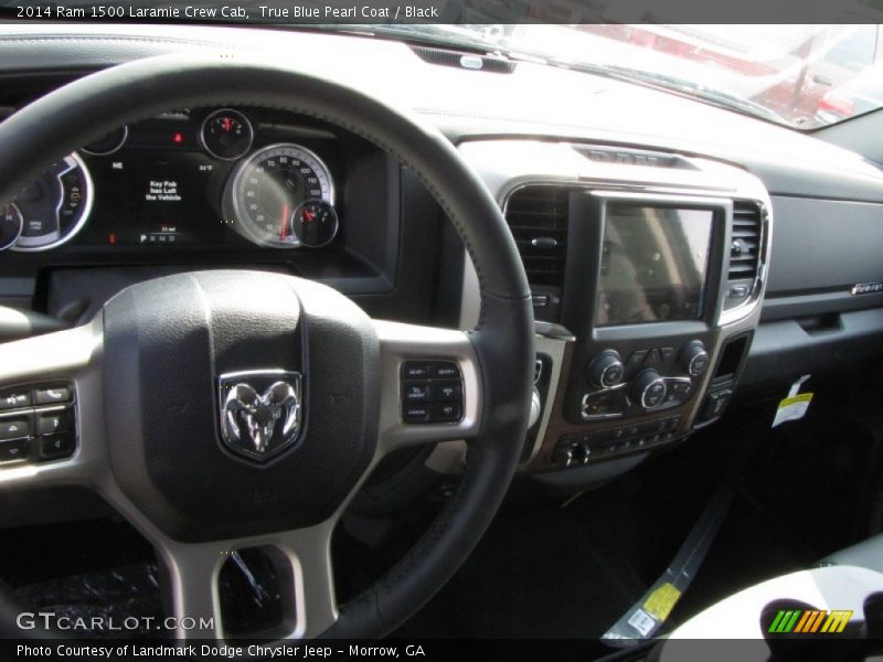 True Blue Pearl Coat / Black 2014 Ram 1500 Laramie Crew Cab