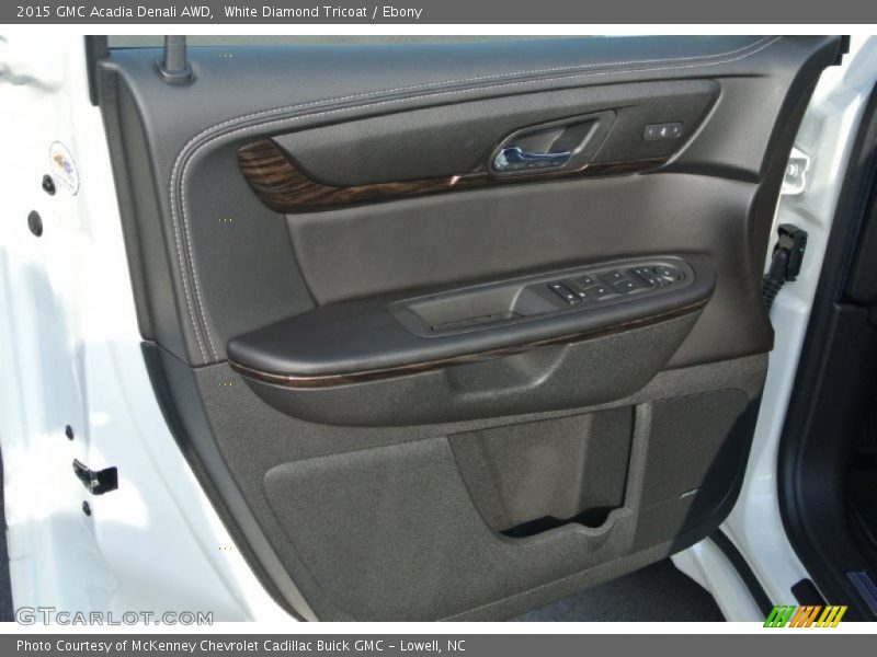 White Diamond Tricoat / Ebony 2015 GMC Acadia Denali AWD