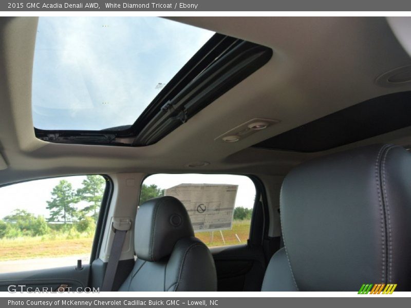 White Diamond Tricoat / Ebony 2015 GMC Acadia Denali AWD