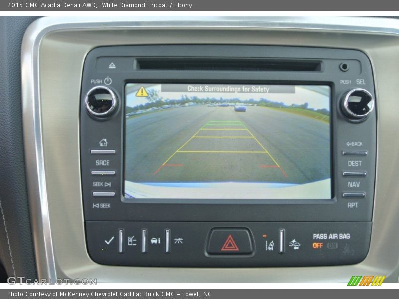 White Diamond Tricoat / Ebony 2015 GMC Acadia Denali AWD