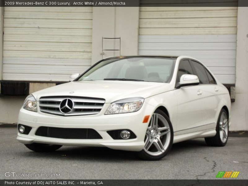 Arctic White / Almond/Mocha 2009 Mercedes-Benz C 300 Luxury