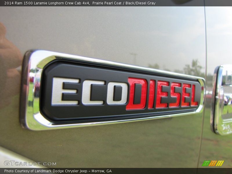 Prairie Pearl Coat / Black/Diesel Gray 2014 Ram 1500 Laramie Longhorn Crew Cab 4x4