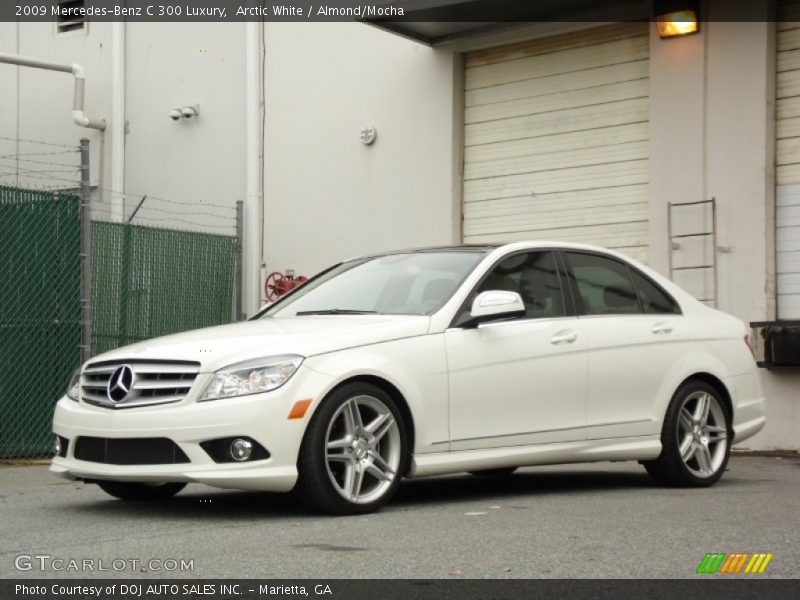 Arctic White / Almond/Mocha 2009 Mercedes-Benz C 300 Luxury