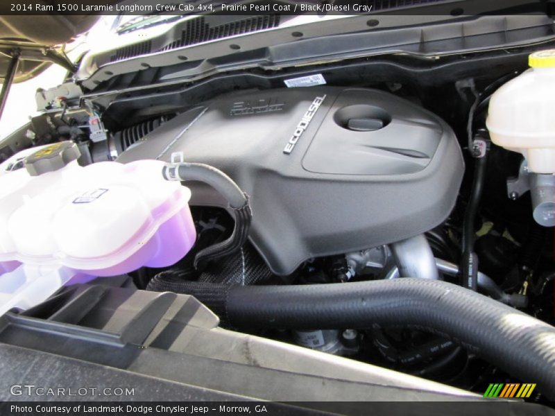 Prairie Pearl Coat / Black/Diesel Gray 2014 Ram 1500 Laramie Longhorn Crew Cab 4x4