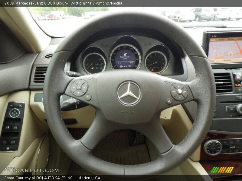 Arctic White / Almond/Mocha 2009 Mercedes-Benz C 300 Luxury