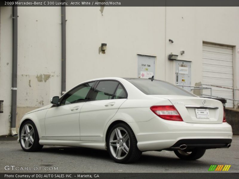 Arctic White / Almond/Mocha 2009 Mercedes-Benz C 300 Luxury