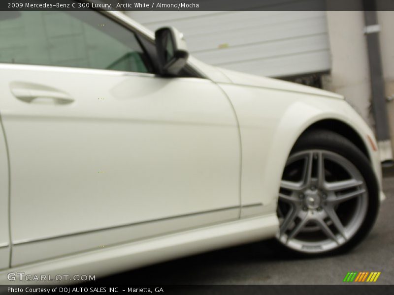 Arctic White / Almond/Mocha 2009 Mercedes-Benz C 300 Luxury