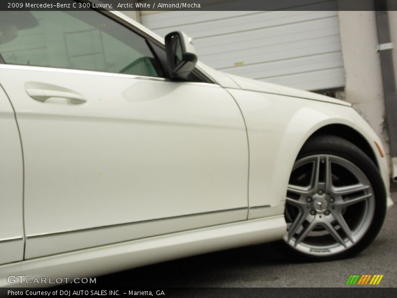Arctic White / Almond/Mocha 2009 Mercedes-Benz C 300 Luxury