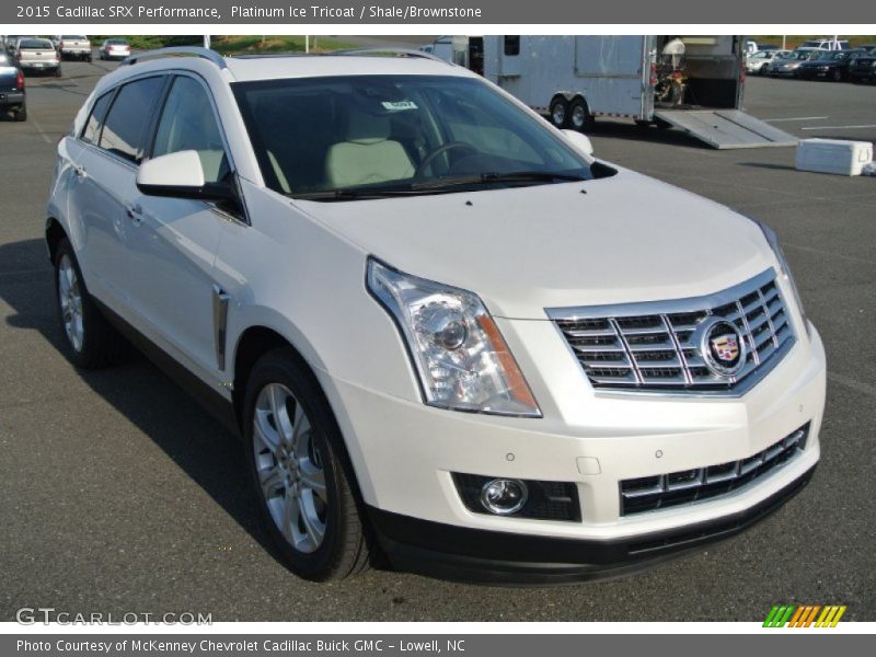 Platinum Ice Tricoat / Shale/Brownstone 2015 Cadillac SRX Performance